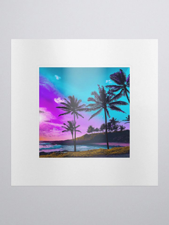 Galactic Wild Colorful Beach Omega Sticker product image (1)