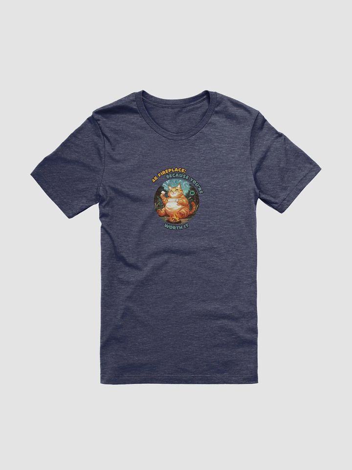Cozy Cat - 4K Fireplace: Because You're Worth It | Tee product image (1)