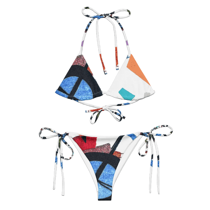 Abstract Lithographic Pattern Design String Bikini - V2 product image (1)