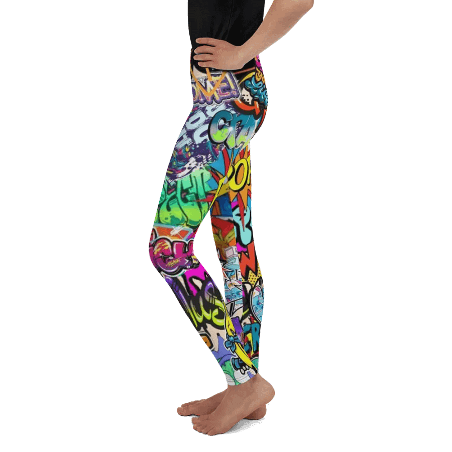 Kids Leggings – Graffiti Style Print for Urban & Trendy Look product image (9)