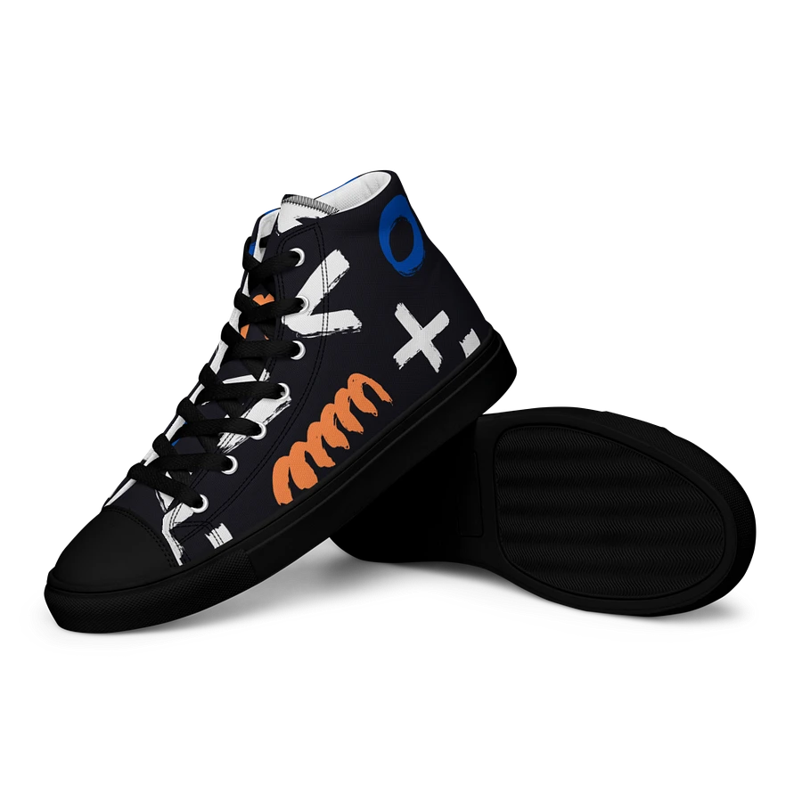 Geometry Men's High Top Canvas Shoes product image (14)