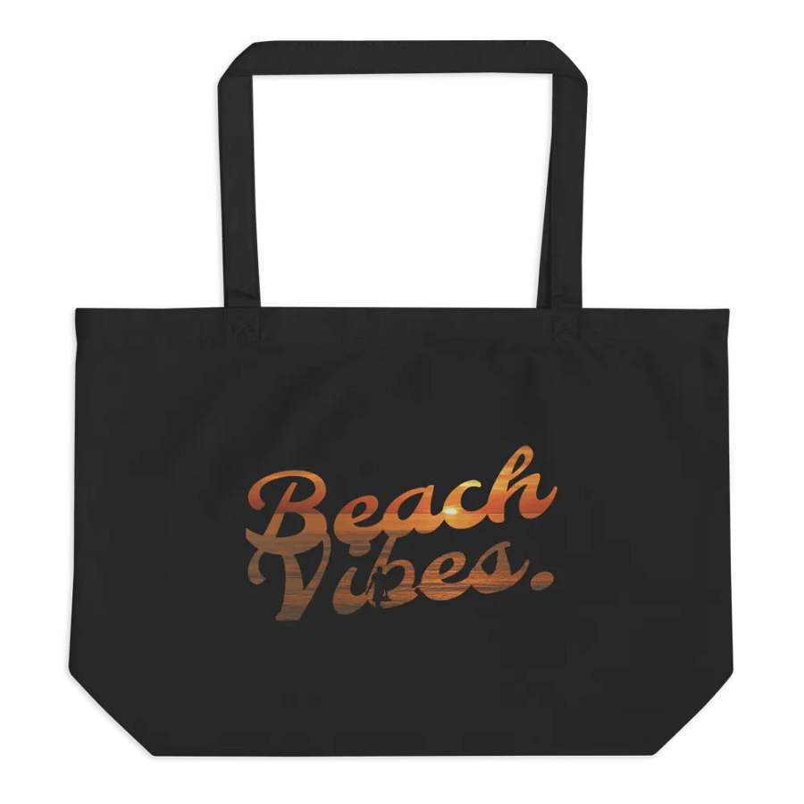 Beach Vibes Sunset Stroll Organic Tote Bag product image (1)