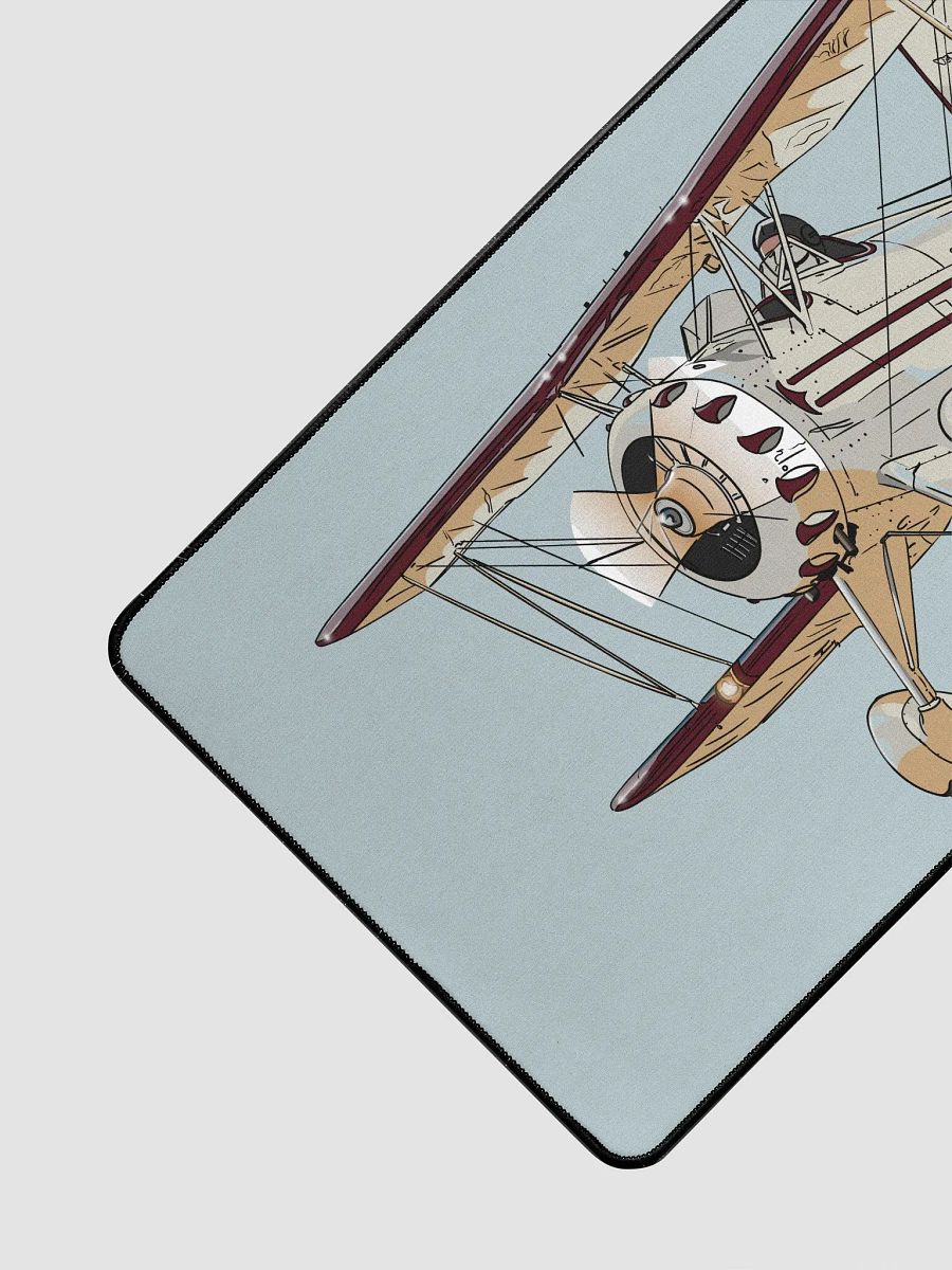 Waco Classic YMF-5 ZS-JMG Digital Illustration Desk Mat Ideal Aviation Gift with Blue Background product image (3)