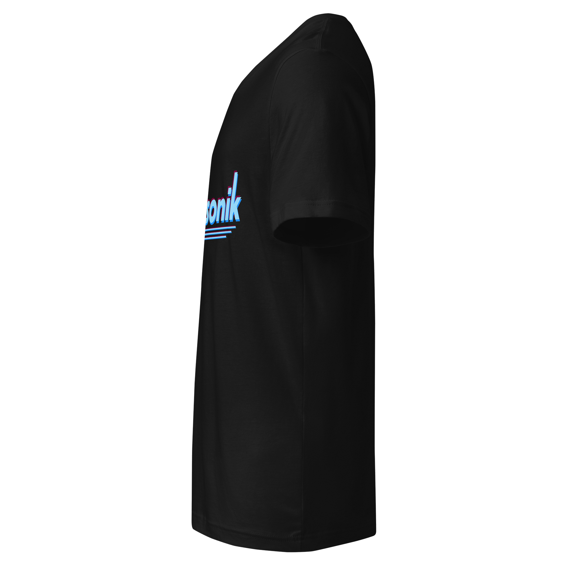 ultrasonik Layered Logo V-Neck T-Shirt (Black) product image (5)