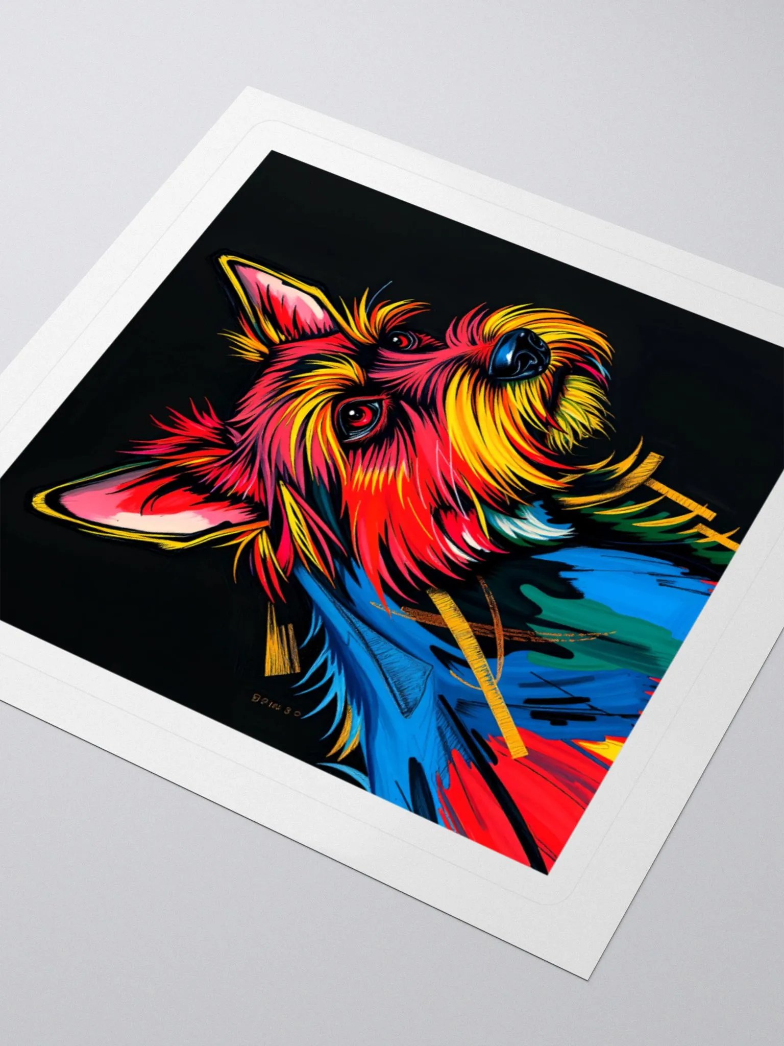 Vibrant Dog Art Kiss Cut Stickers product image (8)