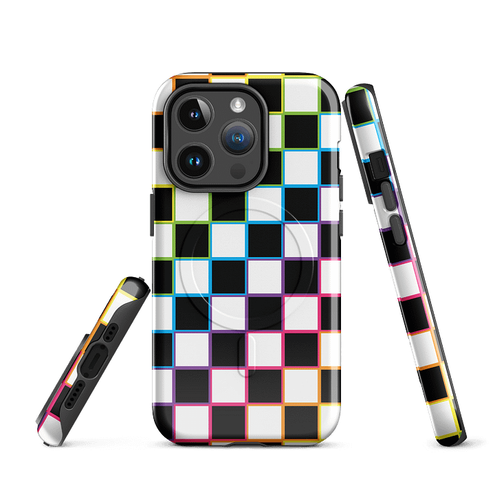 Rainbow Checkered iPhone Case product image (3)