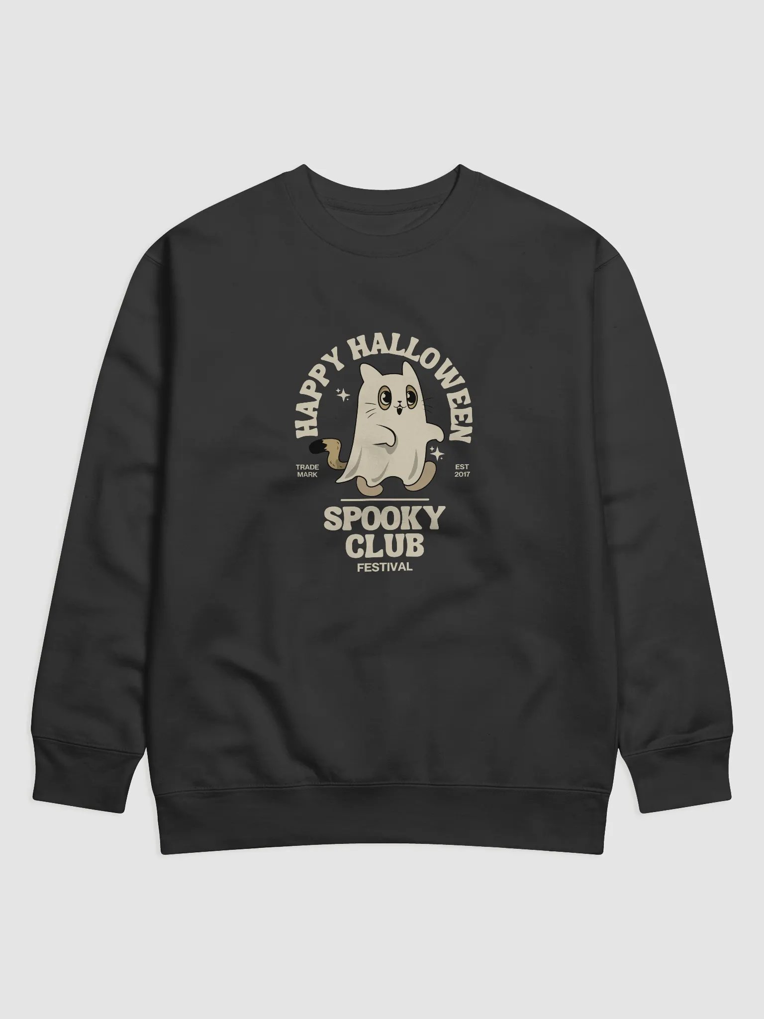 Spooky Club Halloween Cat Sweatshirt product image (1)