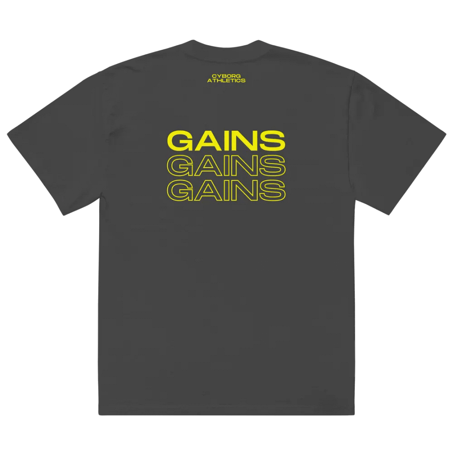 "Gains" Oversized Faded T-Shirt product image (13)