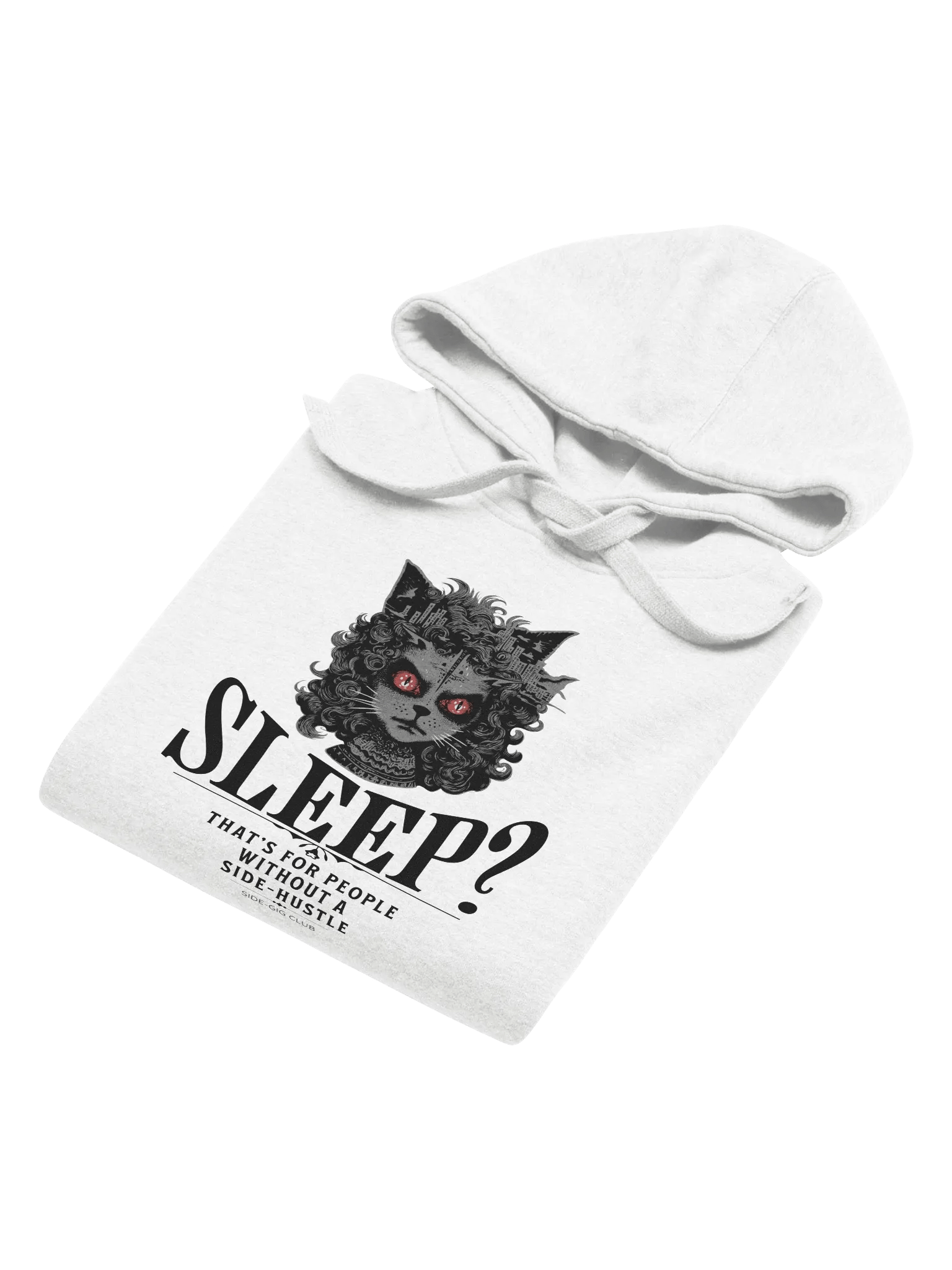 Sleepless Hustle: No Sleep, Just Side-Gigs Premium Unisex Hoodie in Vivid Black product image (7)