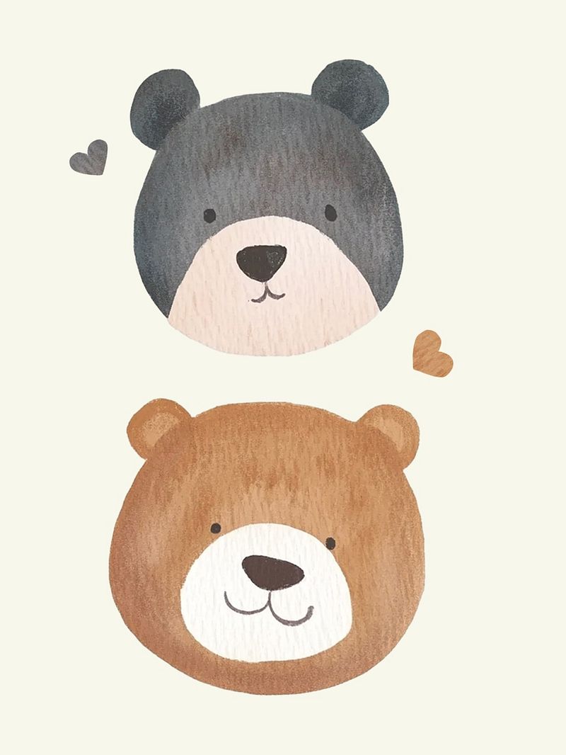 Bear Faces - Clipart