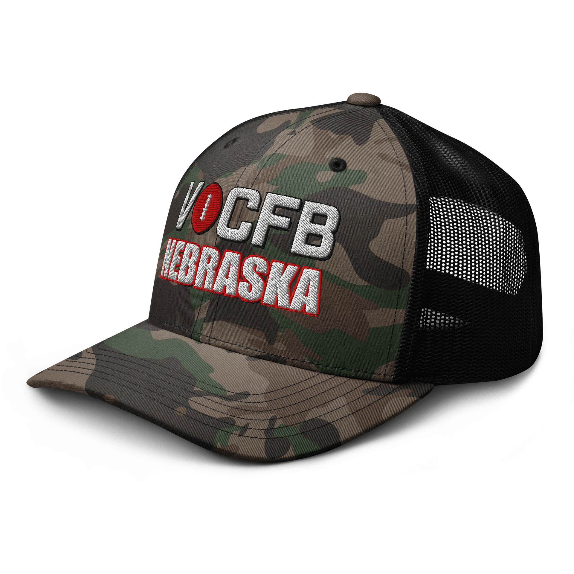 Nebraska VOCFB Camo Trucker Hat product image (6)