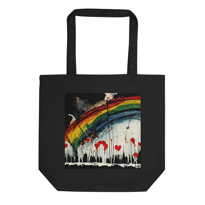 Melting Hearts Rainbow Tote Bag product image (1)