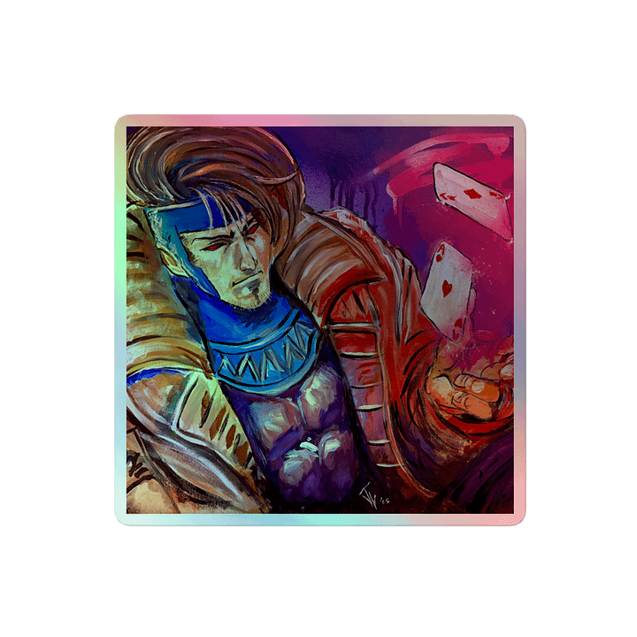 The Ragin' Cajin Gambler Holographic Sticker Set product image (2)