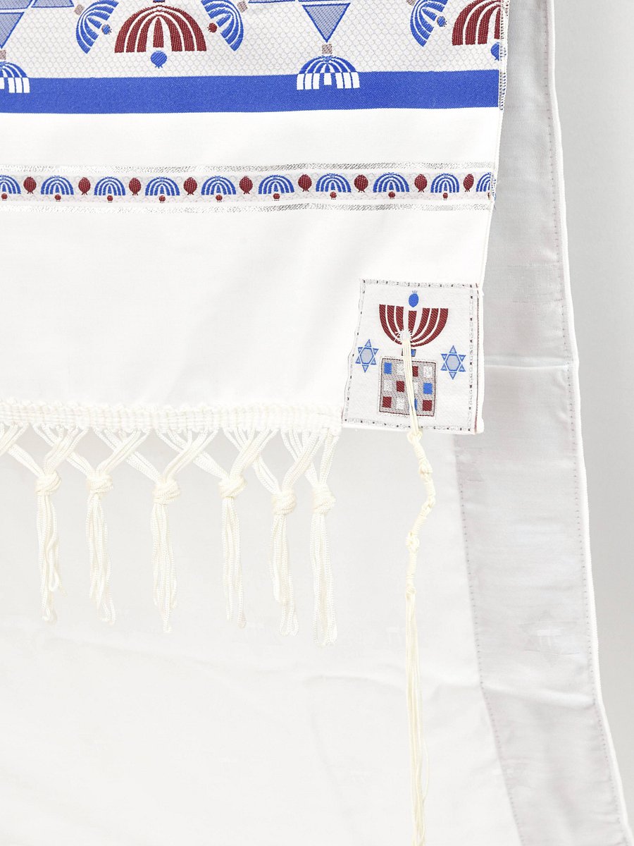 BLUE MENORAH -Small Tallit (Prayer Shawl) KIT product image (3)