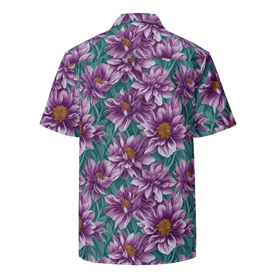 Floral Pattern Dhalia Flowers Hawaiian Shirt product image (2)