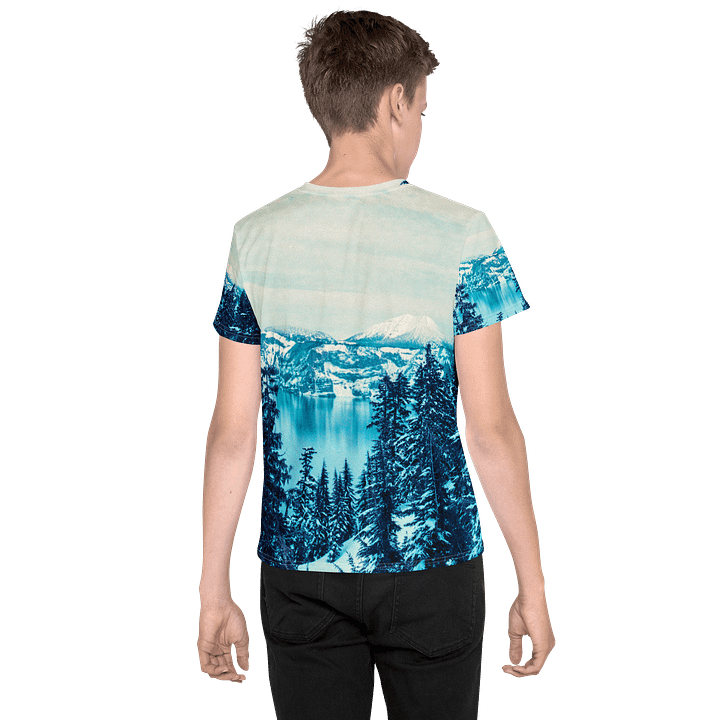 Crater Lake Lomopurple Youth Crew T-Shirt product image (2)