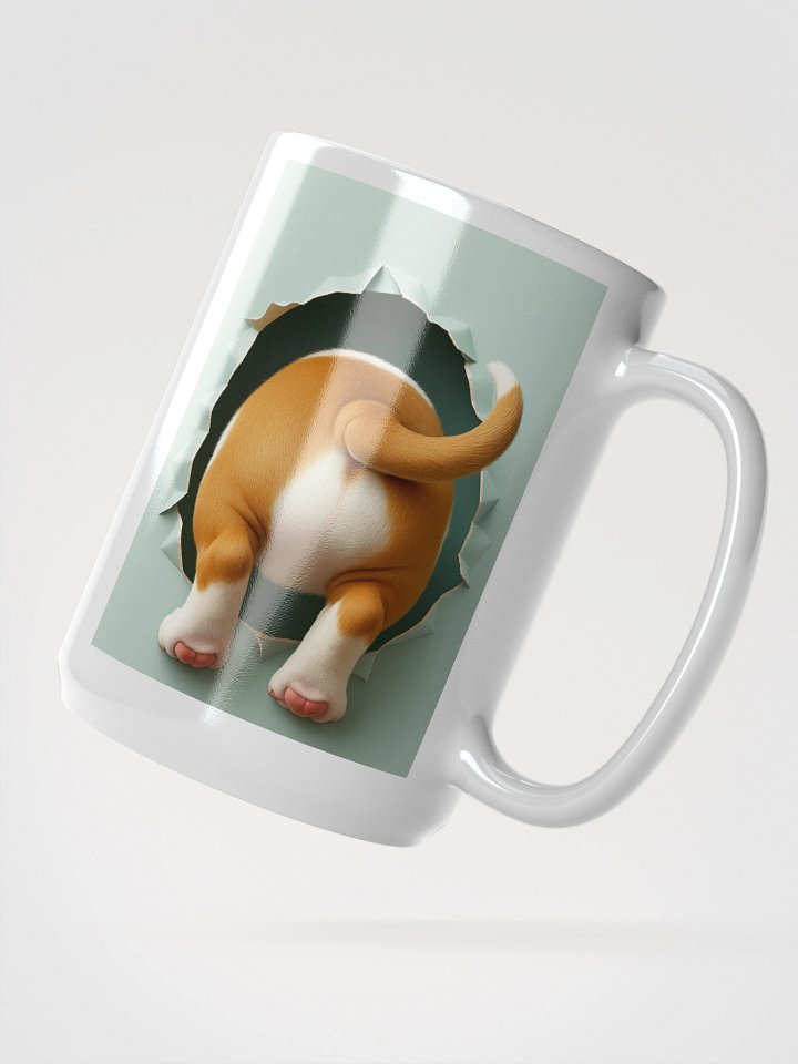 Puppy Peekaboo White Glossy Mug product image (2)