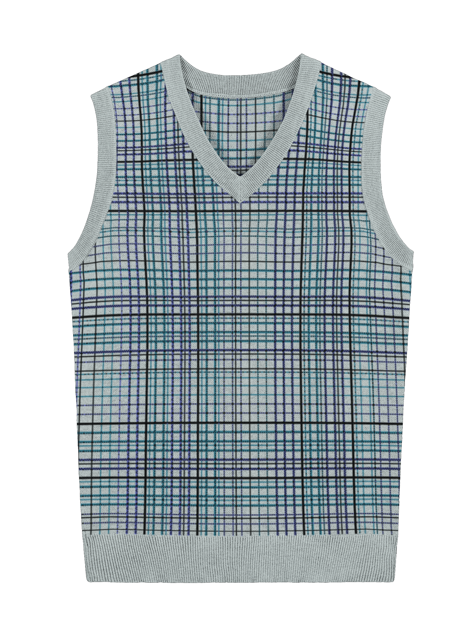 White Plaid Vest product image (1)