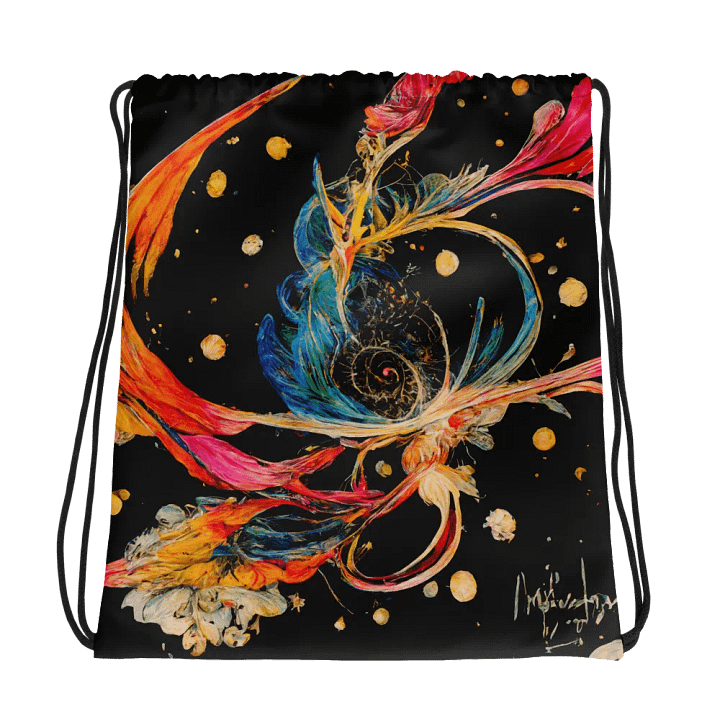 Cosmic Swirl All-Over Drawstring Bag product image (1)
