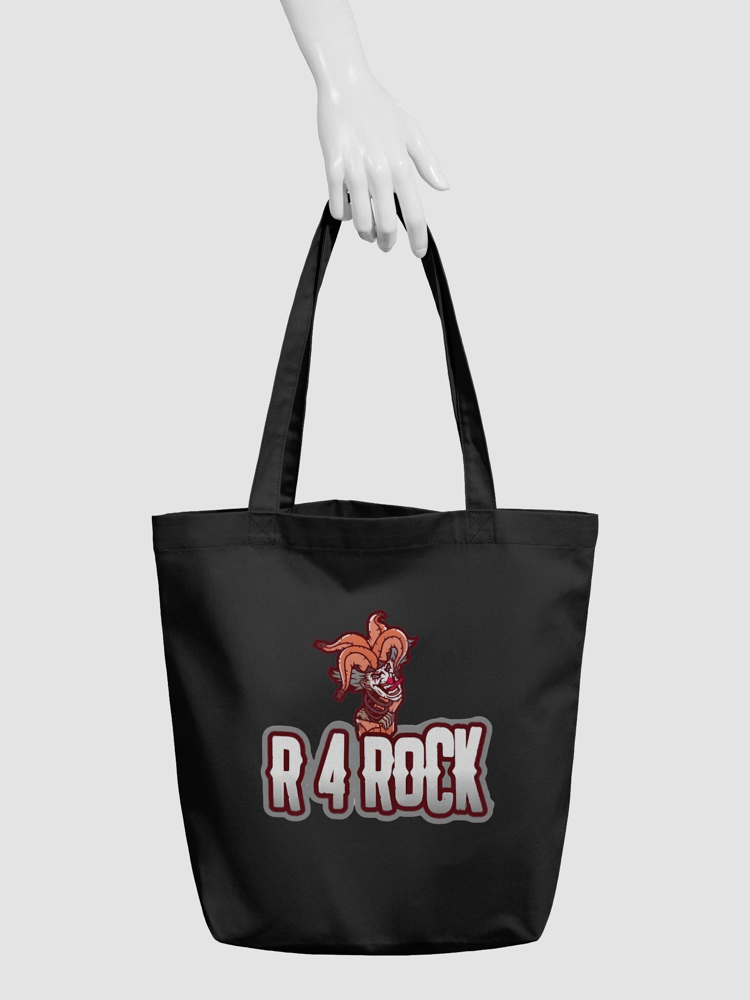 R 4 ROCK Black Canvas Tote – Game Bold, Carry Bigger product image (3)