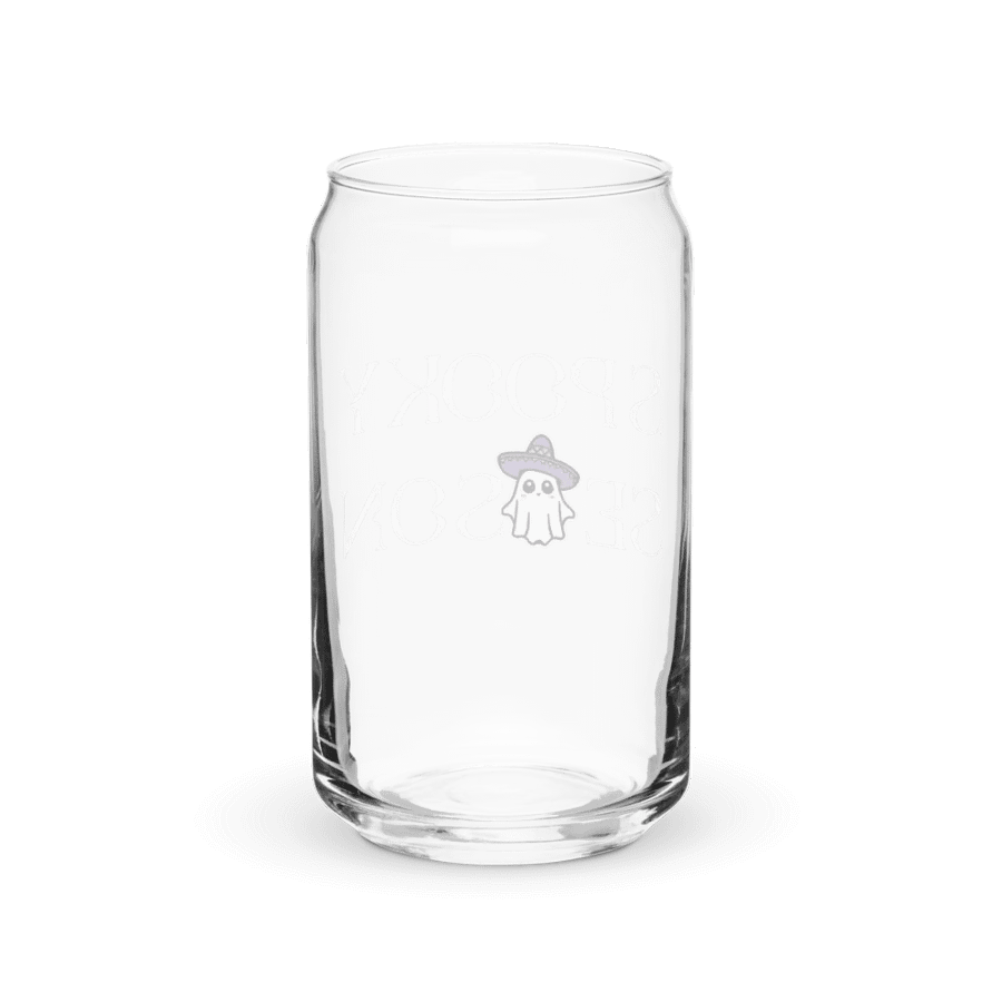 Spooky Season Sombrero Ghost 16oz Can-Shaped Drinking Glass product image (10)