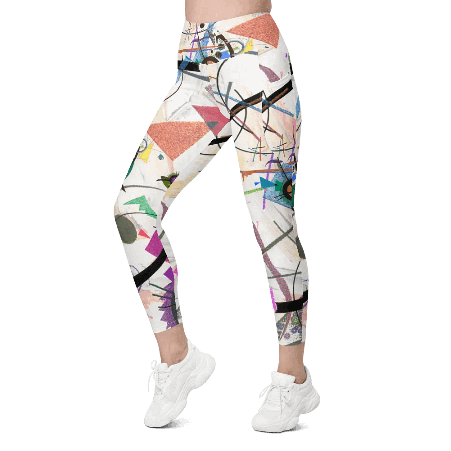 Abstract Lithographic Pattern Design Leggings with pockets - V2 product image (8)