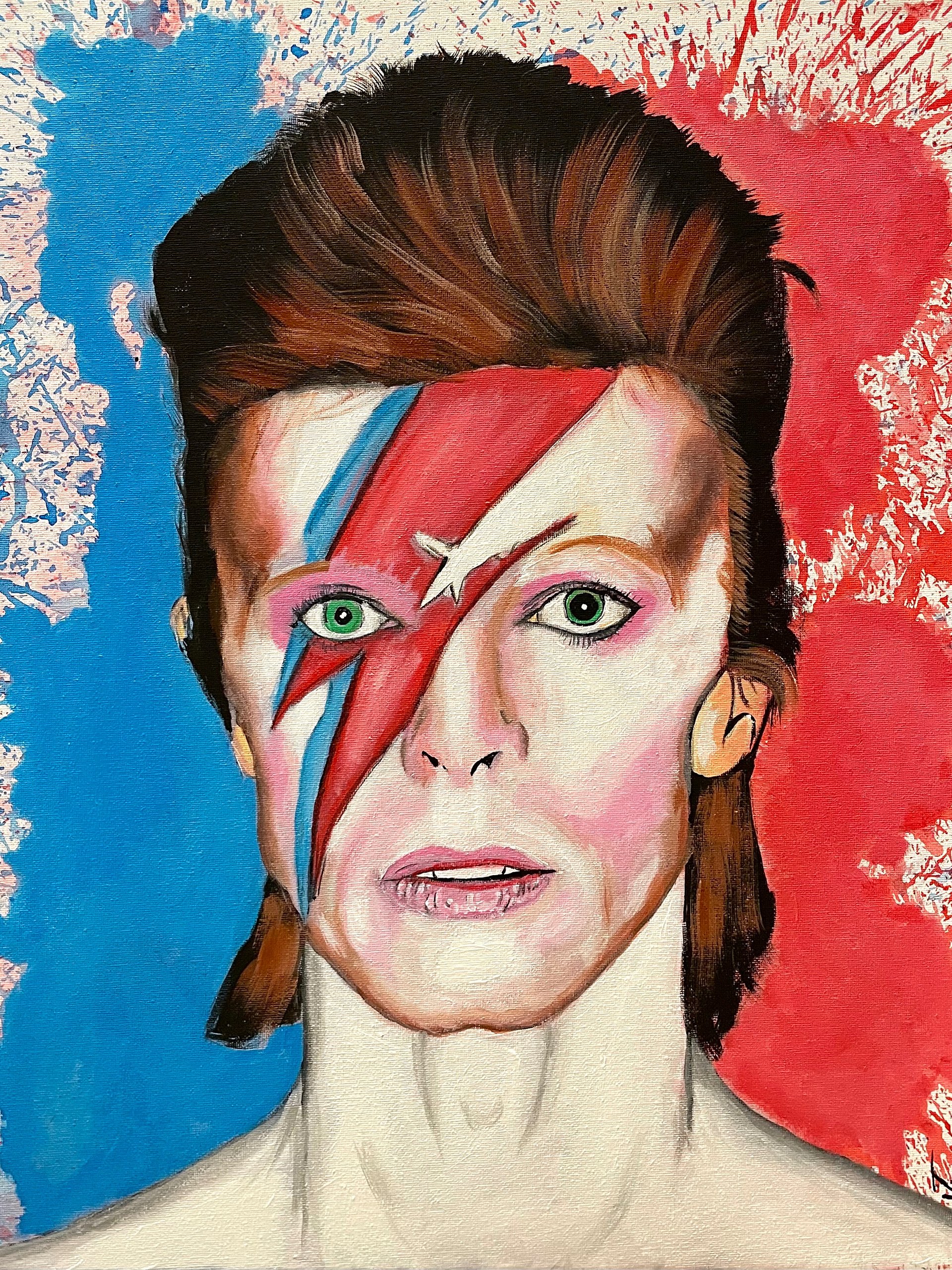 Canvas Prints “David Bowie Splatter Art Painting” product image (1)