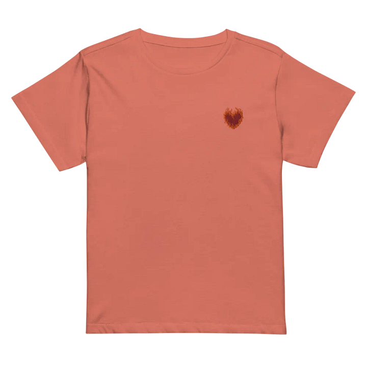 SnugglesCat Flaming Heart Logo | Embroidered High Waisted Tee product image (1)