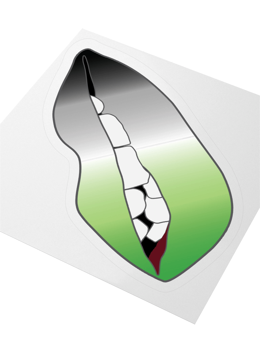 Aromantic Pride Gradient Biting Lips Sticker product image (7)