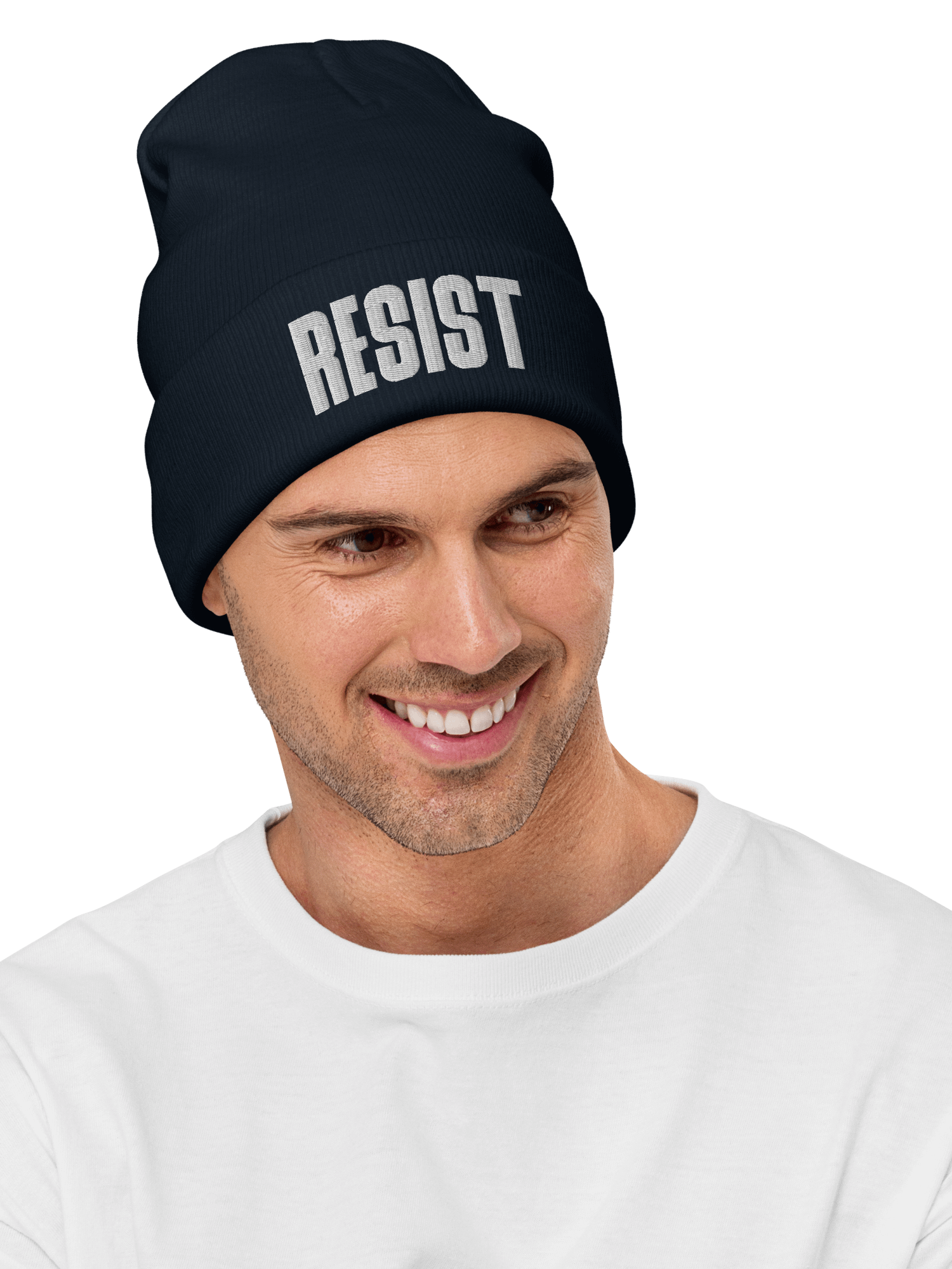Resist Embroidered Knit Beanie, Resistance Skull Cap product image (9)