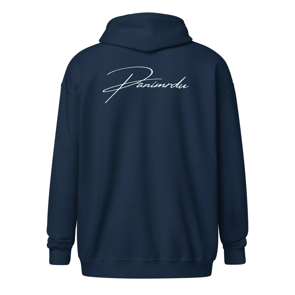 PANÍ MRDU Zip Up Hoodie in Navy product image (1)