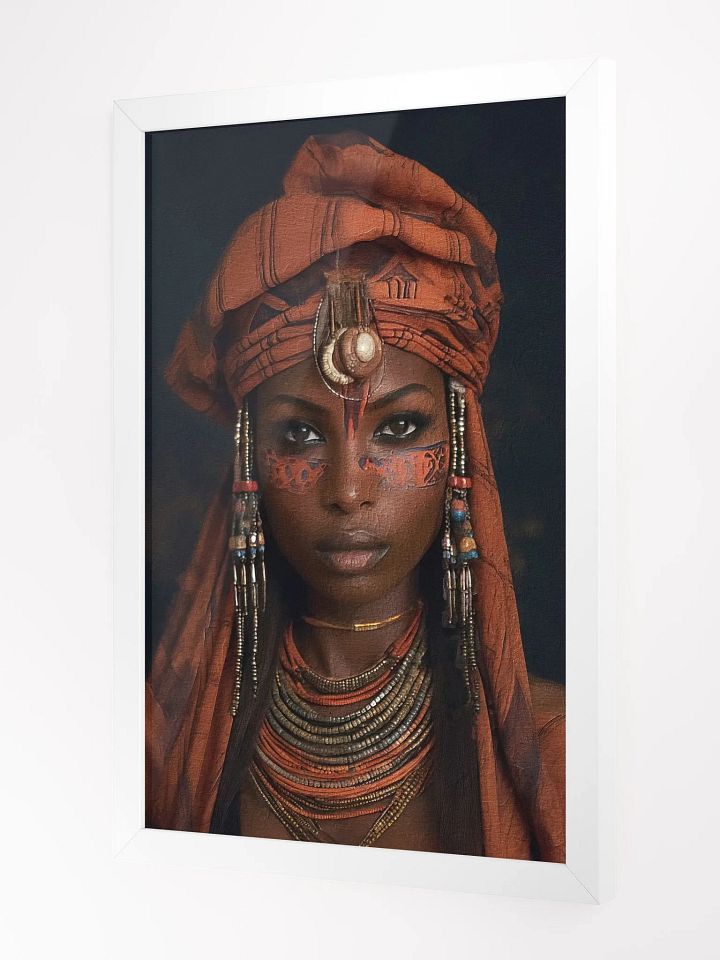 African Woman in Traditional Head Dress, Multi-Colored Jewelry Poster Print, Framed product image (11)