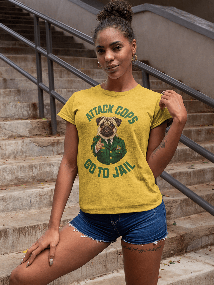 Unapologetic Truth: "Attack Cops Go to Jail" Tee - Green Ink product image (1)