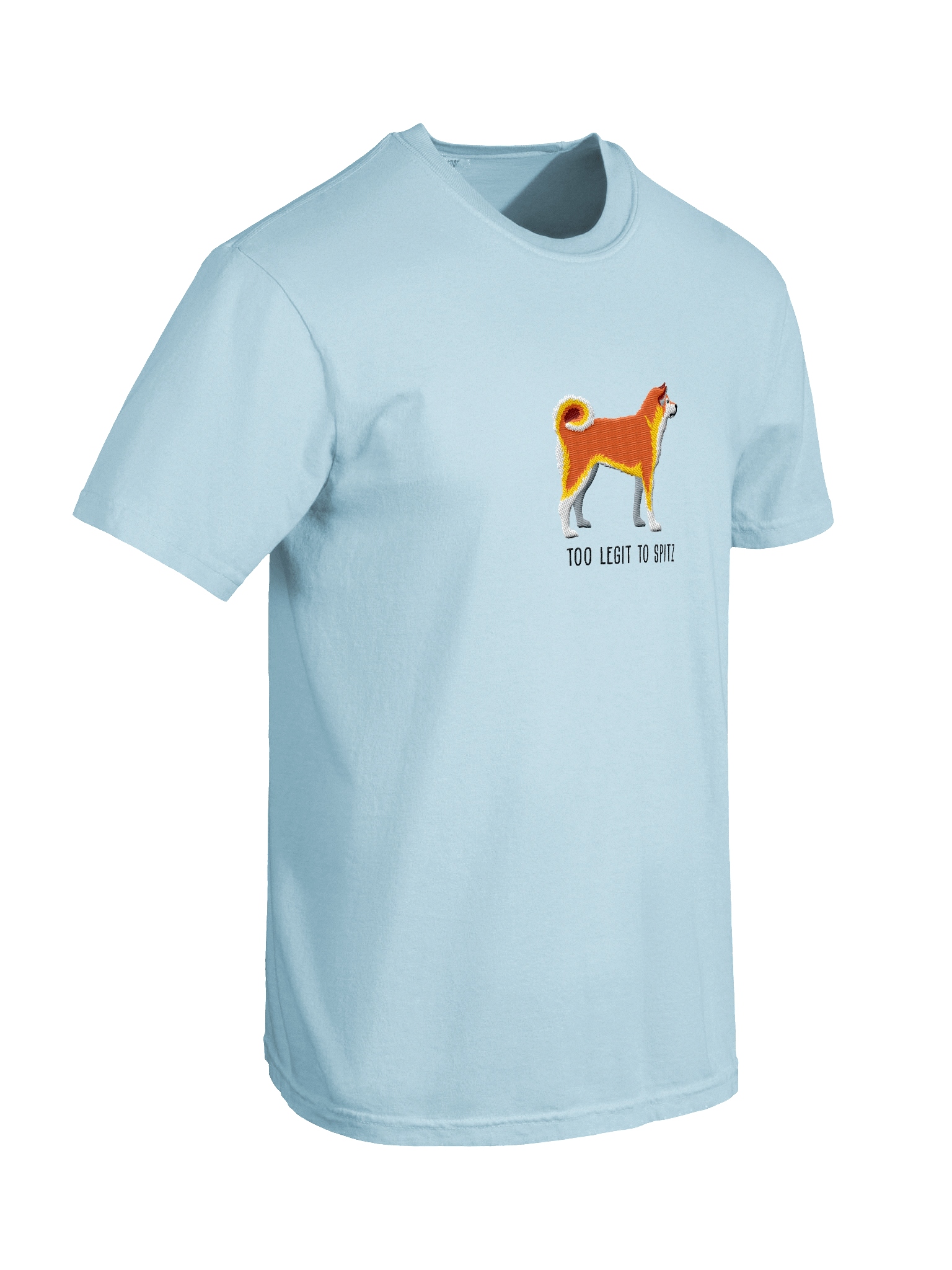 Too Legit to Spitz T-Shirt(Embroidered) of a Japanese Akita Inu product image (58)