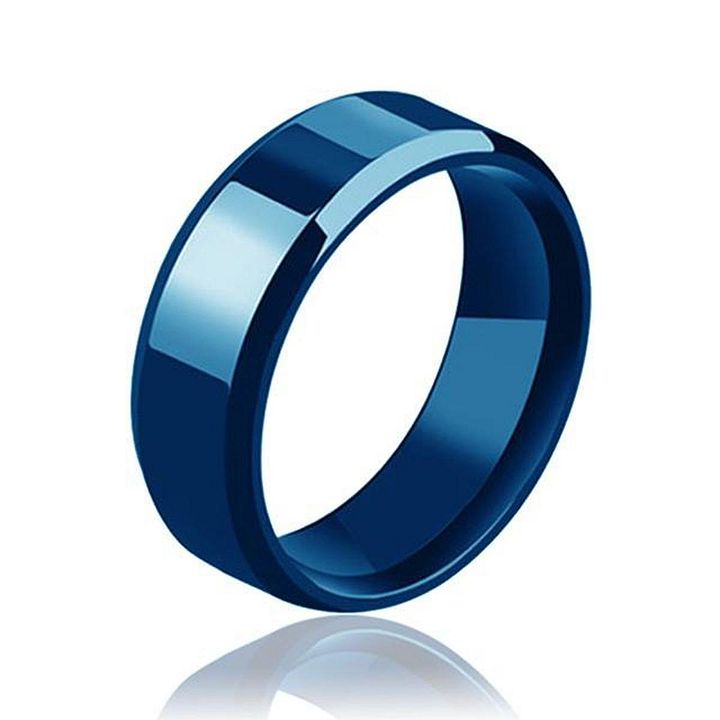 SALAM & SONS Official Classic Blue Ring Men Jewelry Stainless Steel product image (2)