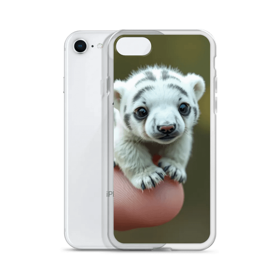 Tiny Baby Polar Bear on a Finger iPhone Case product image (51)