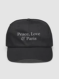 Peace, Love and Paris Classic Comfort Hat | White Embroidery product image (1)