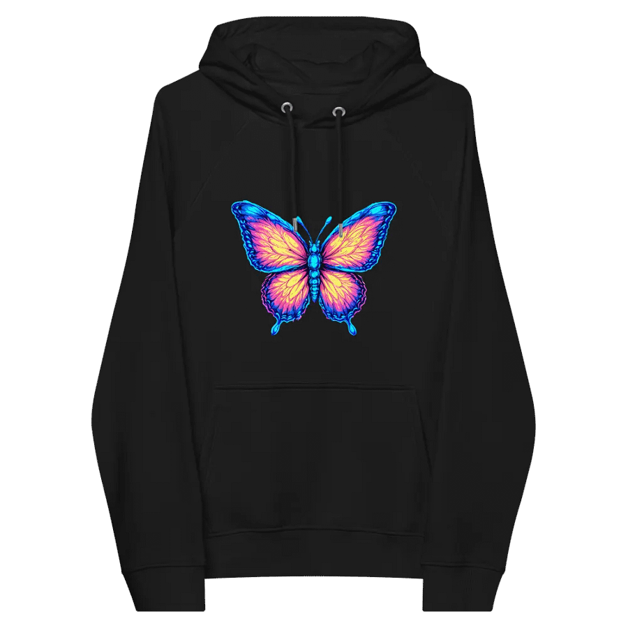 [Astral Butterfly] Unisex Eco Raglan Hoodie product image (5)