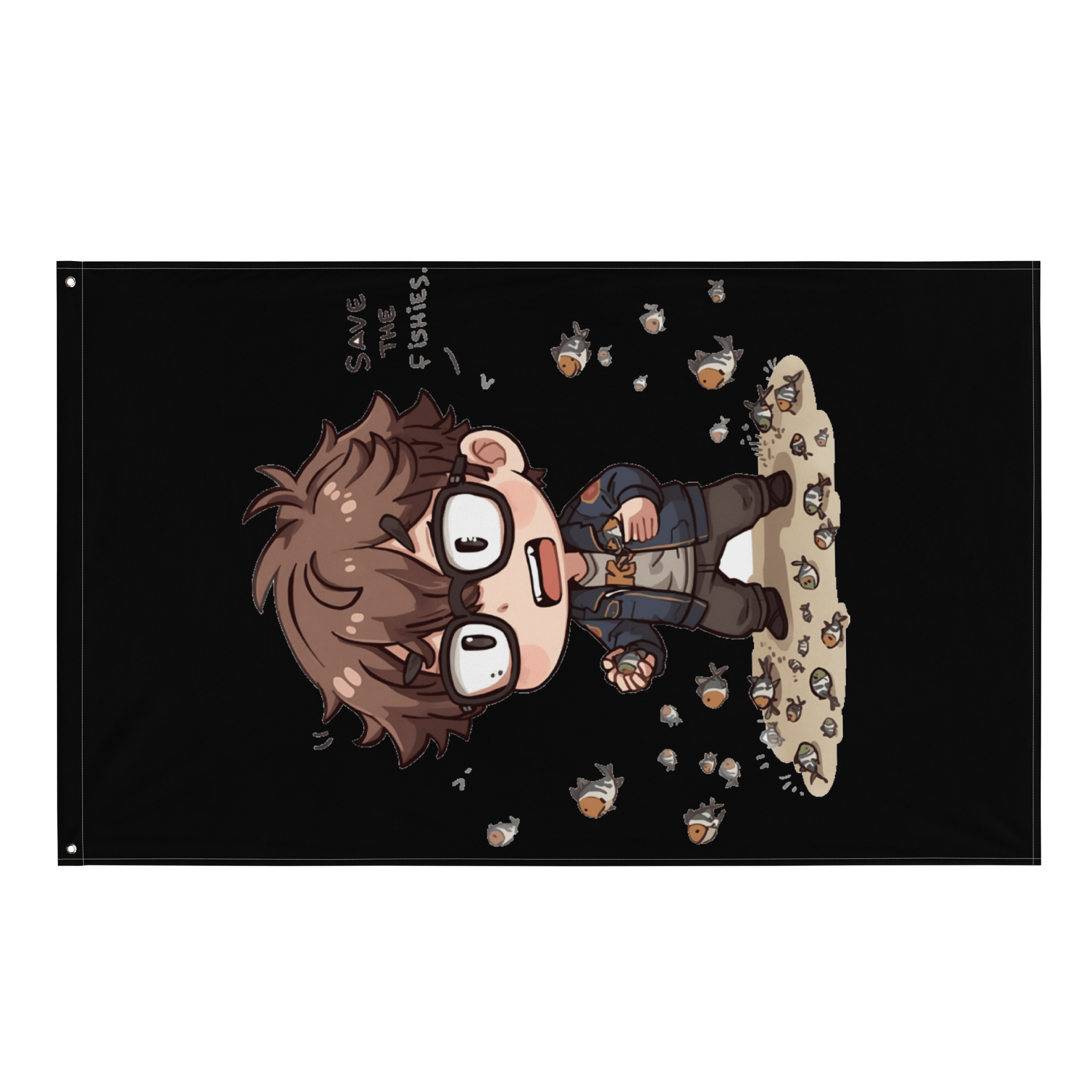 Save the fishies flag product image (1)