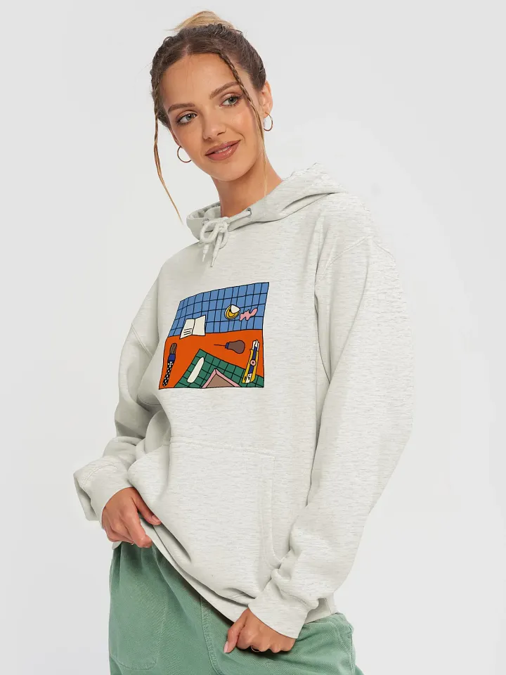 Bookbinding Desk Hoodie - Oatmeal Heather product image (2)