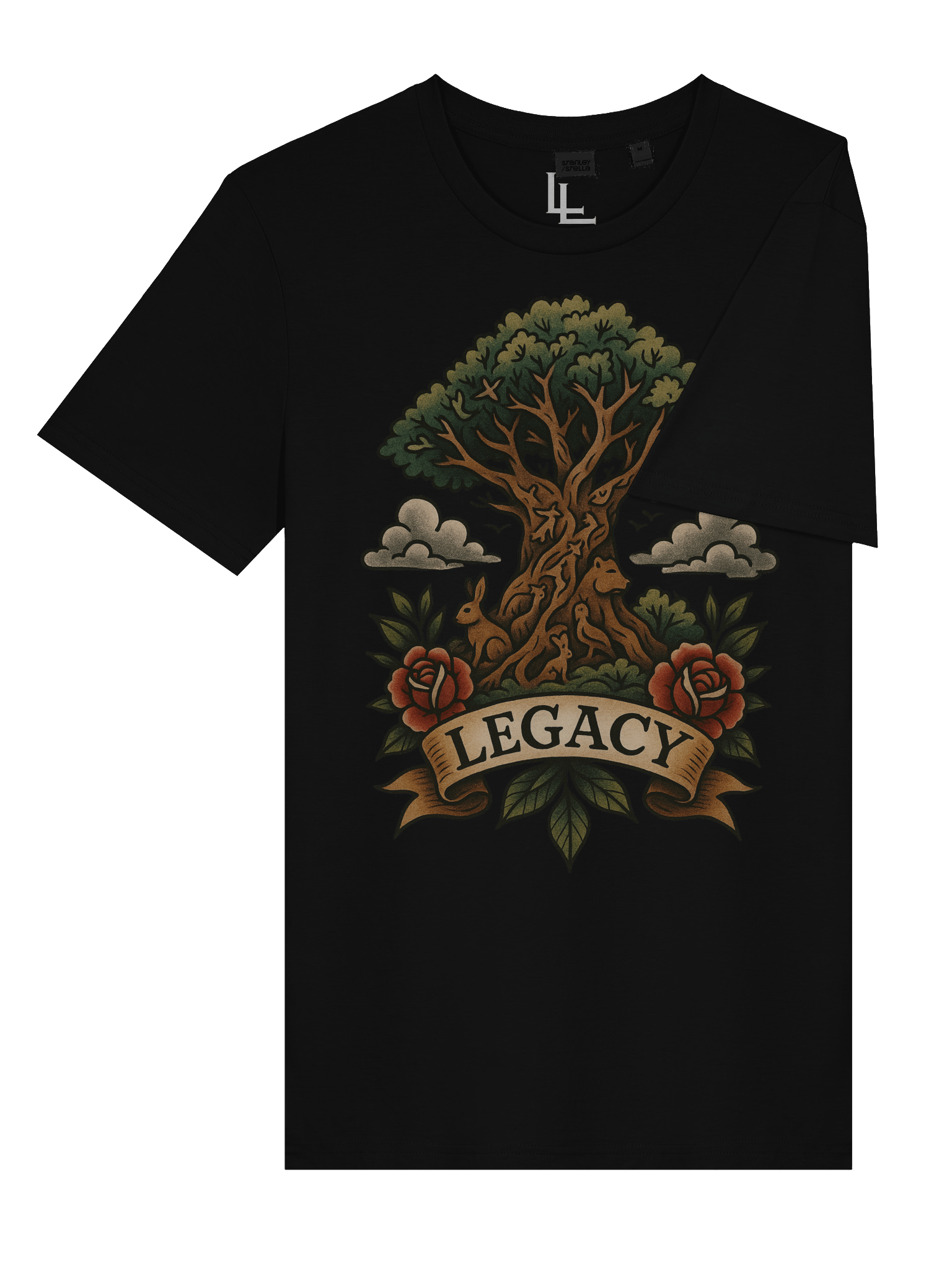 Neo-Traditional Animal Kingdom Tee | Black product image (7)