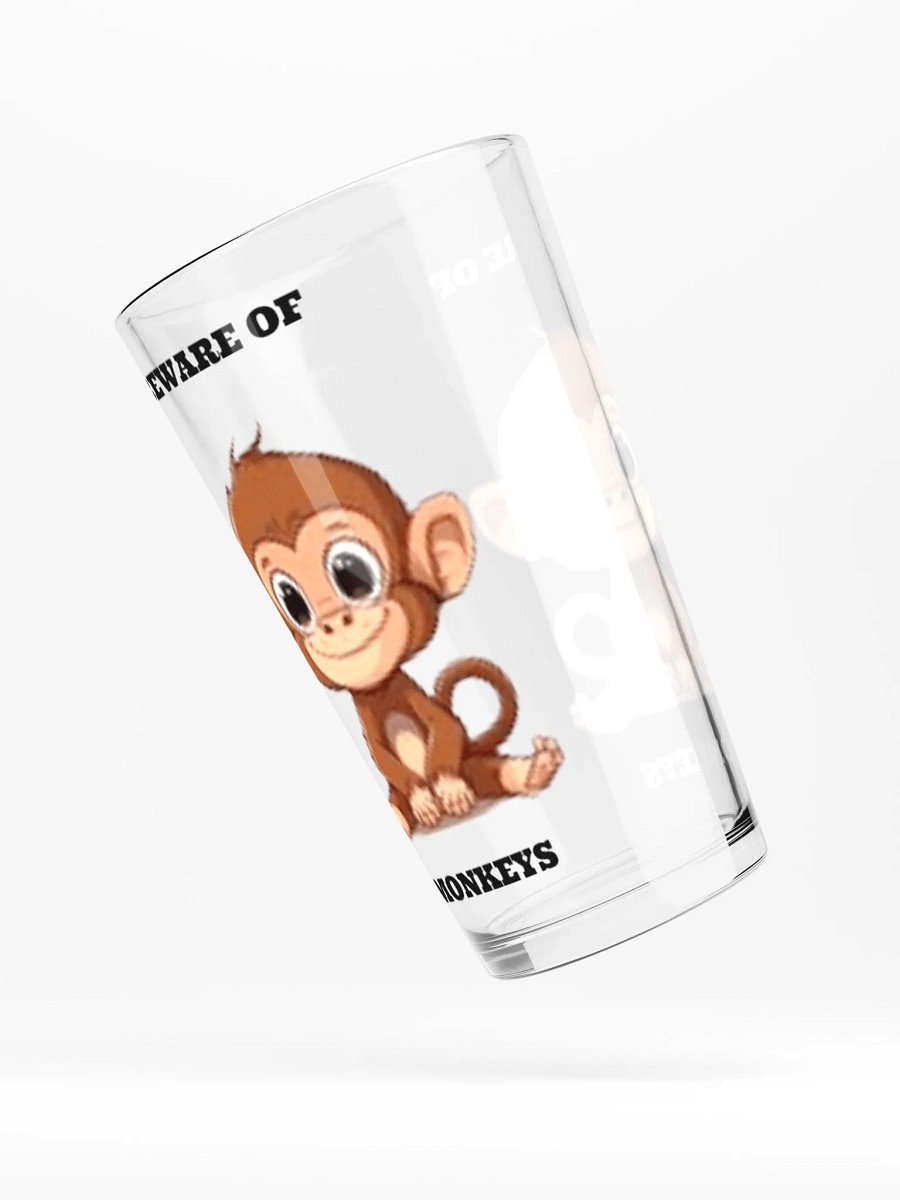 Beware of Monkey's Pint Glass product image (4)
