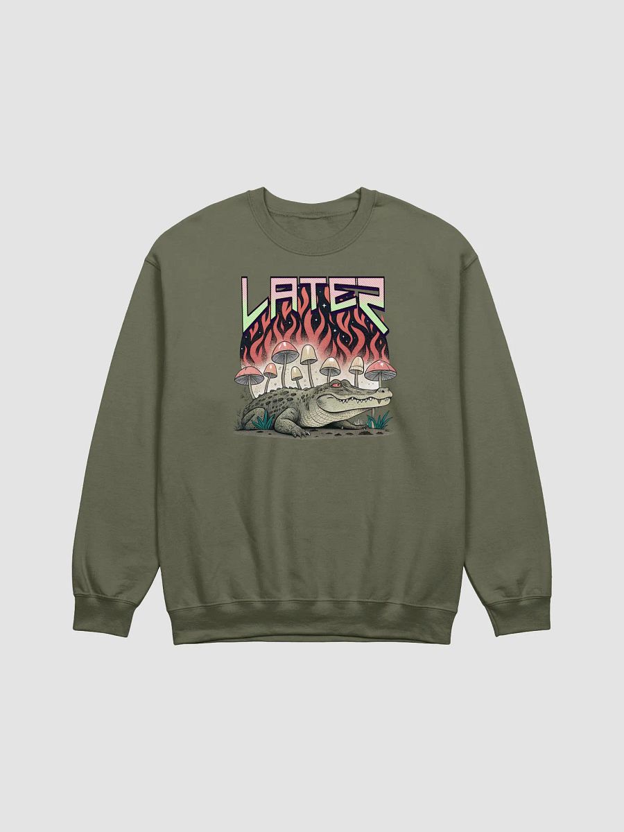 Later Crocodile Mushroom Crewneck Sweatshirt product image (13)