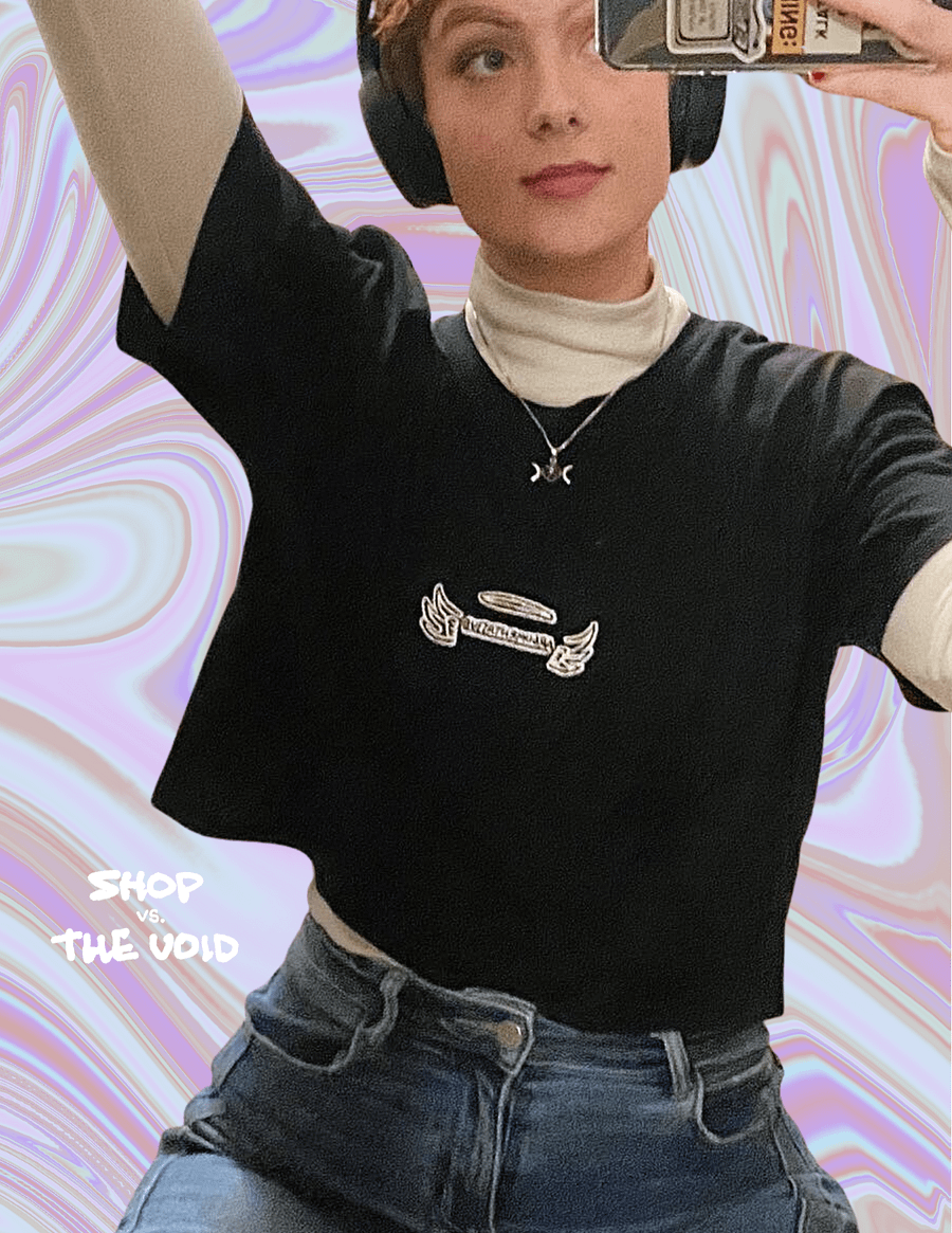 ANGELIC embroidered cotton crop top product image (1)