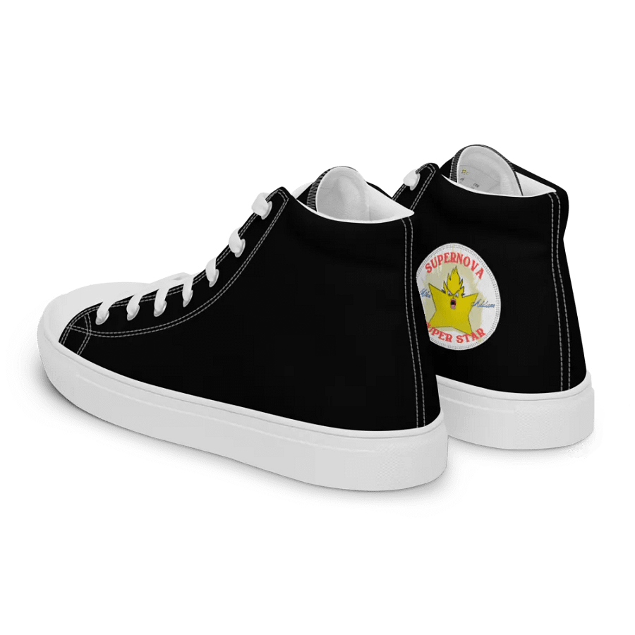 Supernova Super Star Black and White Men's High Top Canvas Shoes product image (6)