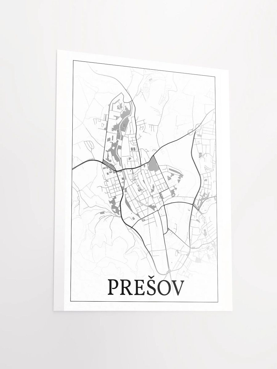 Prešov, Slovakia, city map print product image (13)