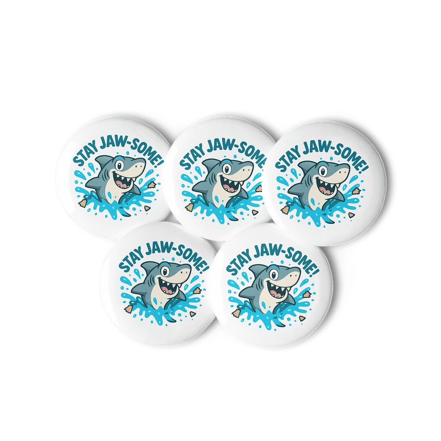 Jaw-some Shark Pin Button Set product image (3)