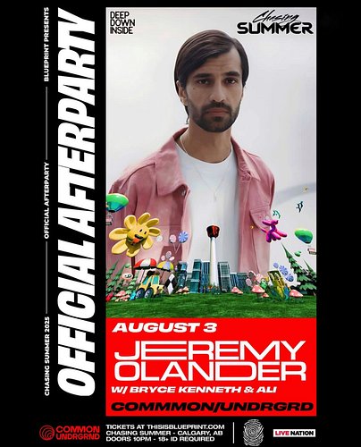 TONIGHT ‼️ See you @commonundrgrd for the official @chasingsummer after party direct support for @jeremyolander 🩵

Ticket lin...