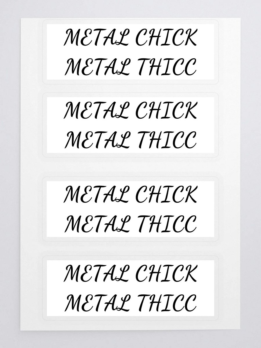 Metal Chick Metal Thicc Stickers product image (1)