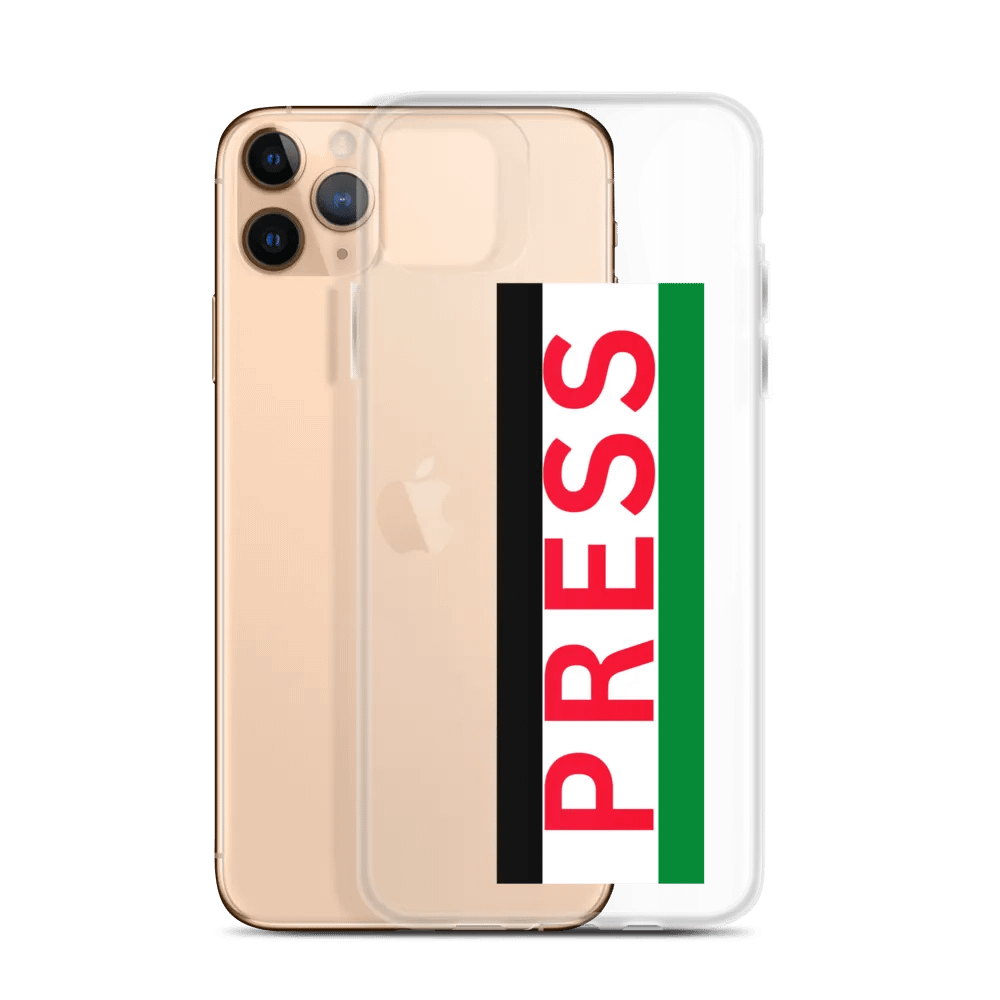 Press Palestine Resistance Flag Clear iPhone Case product image (2)